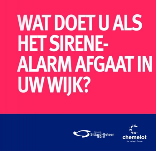 Sittard-Geleen & Chemelot - Ontwerp Flyer & Video Sirene-Alarm